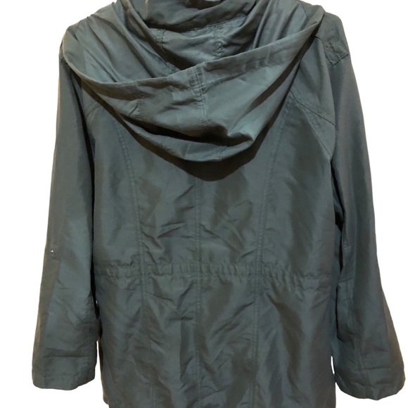 Streetwear Society Light weight Army Green Jacket Pockets Silver Accents Large - Picture 2 of 14